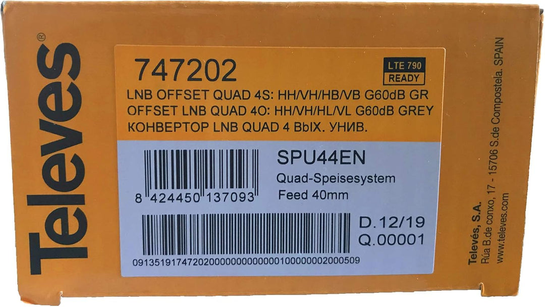 Televes Preisner spu44en Konverter Depressor Frequenz weiss
