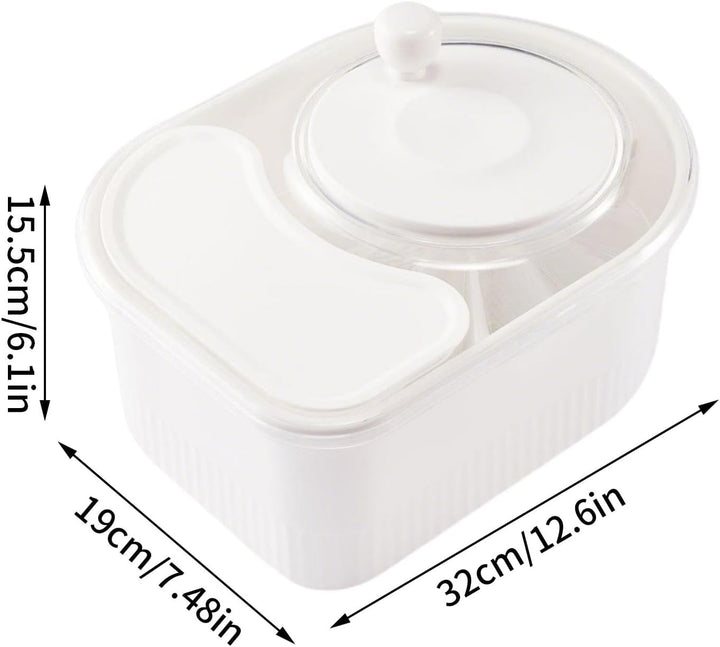 Multifunctional Fruit Cleaner Spinner with Hand Crank, Rotating Vegetable Washer and Potato Scrubber