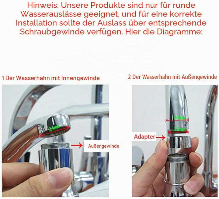 3-Farben temperaturempfindliche Farbverlauf LED-Licht Küche Bad Wasserhahn Wasser Duschkopf Kinder H