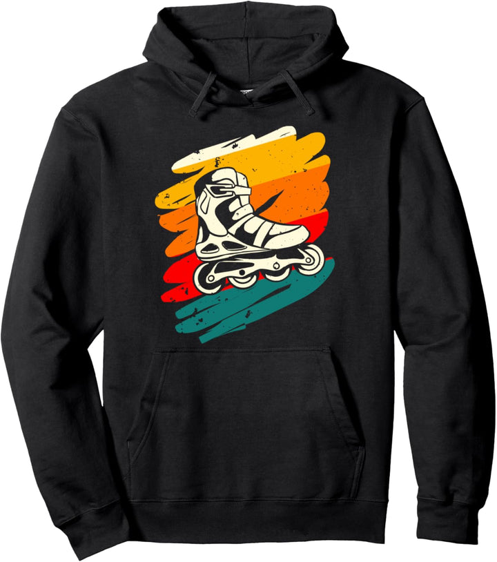 70er, 80er Roller Skating Motiv, Rollschuh, Roller Skates Pullover Hoodie
