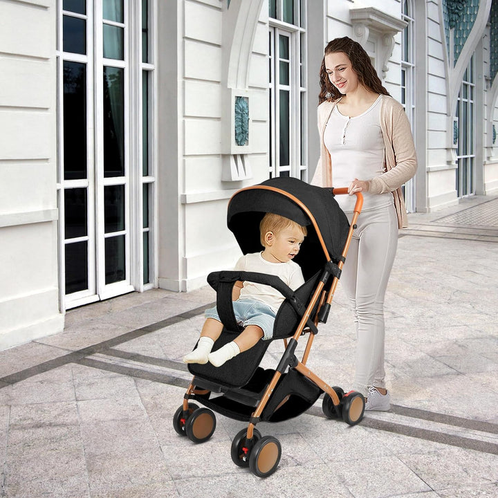 OHMG Kids Kinderwagen mit Babywanne,2 in 1,ultrakompakt,Kompakter Buggy mit Schultergurt,5-Punkt-Gur
