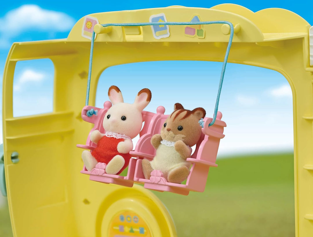 Sylvanian Families - 5744 Erlebniskindergarten Bus Regenbogen - Puppen Spielset
