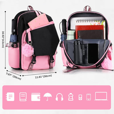 Schulrucksack Mädchen Teenager, Rucksäcke Daypack Schulranzen für Schüler Damen Kinder,Grundschule M