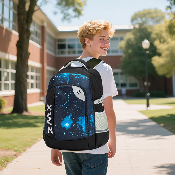 Amythe Gross Schulrucksack Teenager Jungen 46L, Gross Rucksack Schule Gymnasium Oberstufe Schulranze