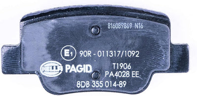 HELLA PAGID 8DB 355 014-891 Bremsbelagsatz - T1906 - Dicke/Stärke: 16.6mm - Bremssystem: Bosch - mit