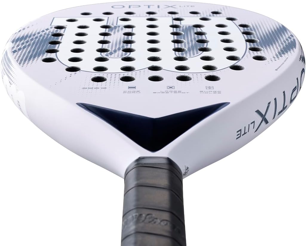 Wilson Optix V2 Lite Padel-Schläger, Anfängerfreundlicher Schläger, Mit Leichter Glasfaseroberfläche