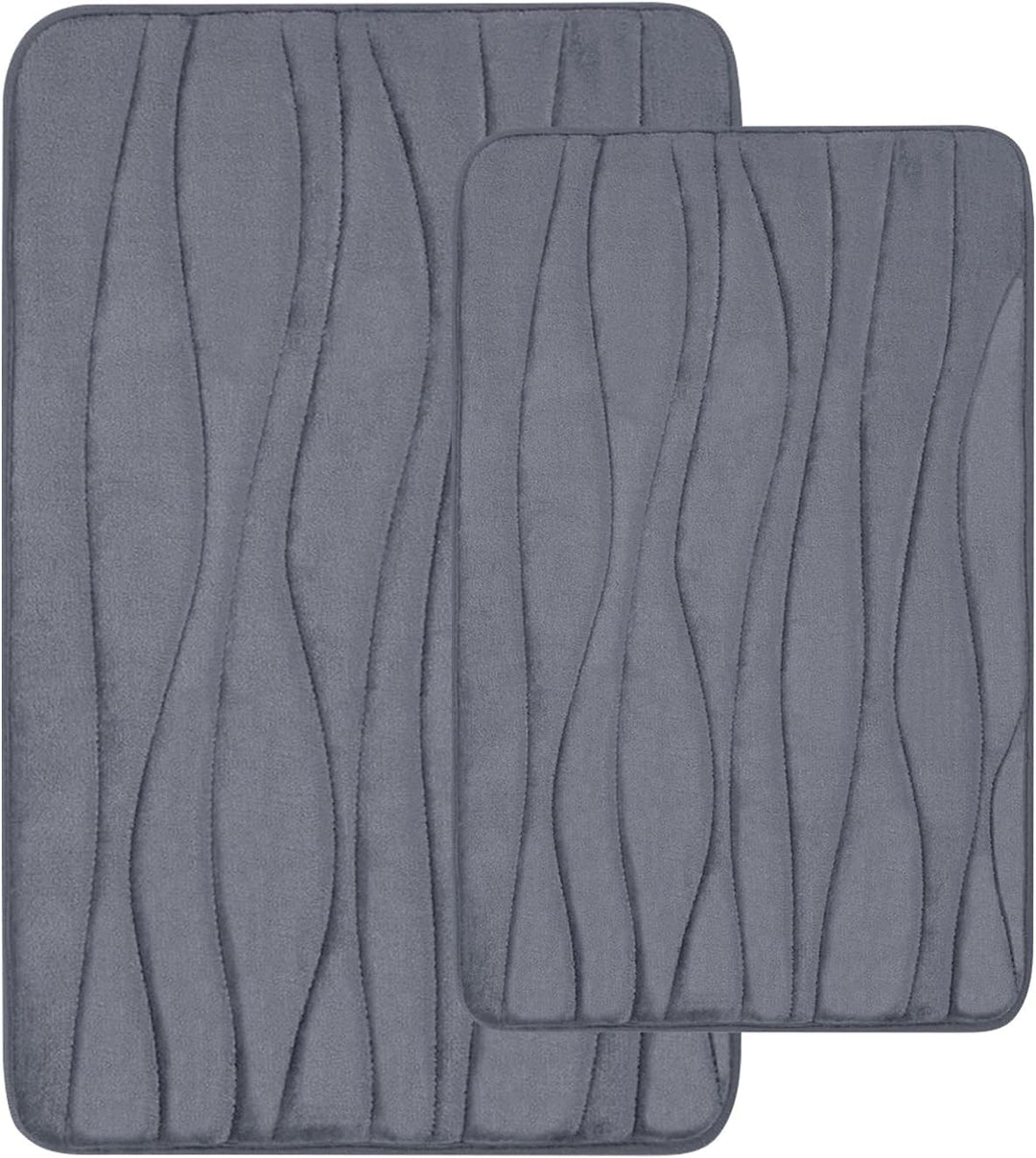 Homaxy Badematten Set 2 teilig Memory Foam Saugfähige Badteppich Set rutschfeste Waschbar Badvorlege
