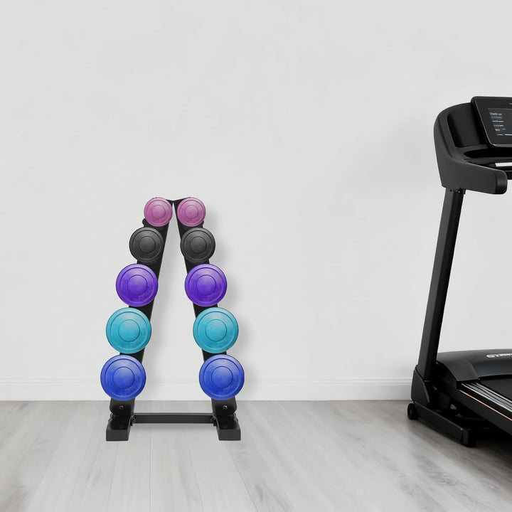 Hantelständer A-Rahmen 5-stufig Stahl Gewichtständer für Hanteln bis 100 kg Heim-Fitnessstudio Freis