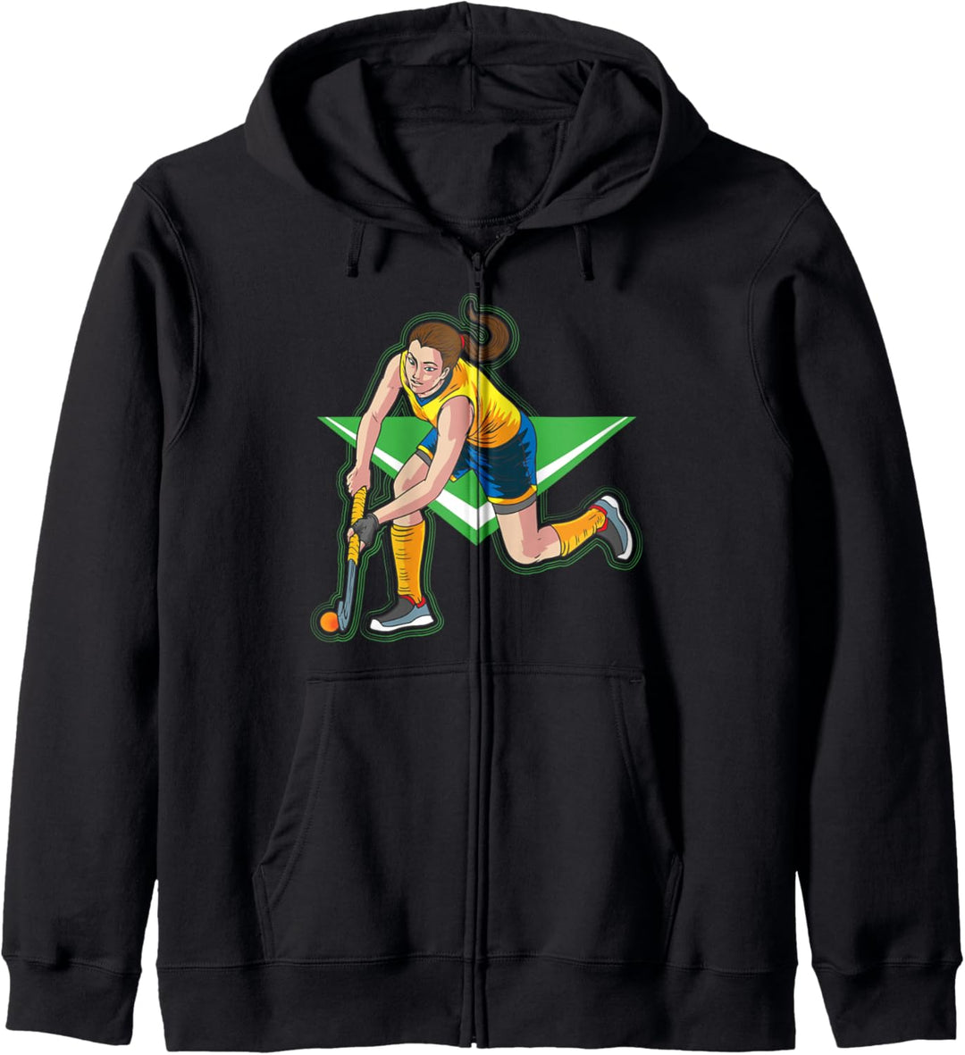 Mädchen, das Feld hockey sport spielt geschenk Kapuzenjacke