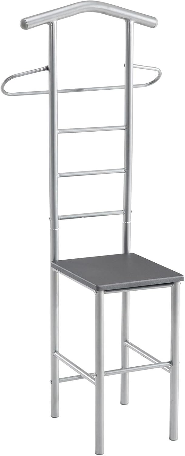 CARO-Möbel Herrendiener Stummer Diener Kleiderständer JIVO, in grau anthrazit,121 cm, Garderobe mit
