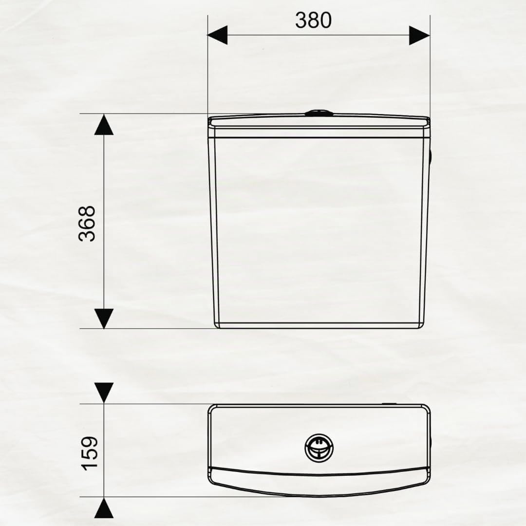 Wirquin Reviso 50717359 Spülkasten, wassersparend, niedrig hängend