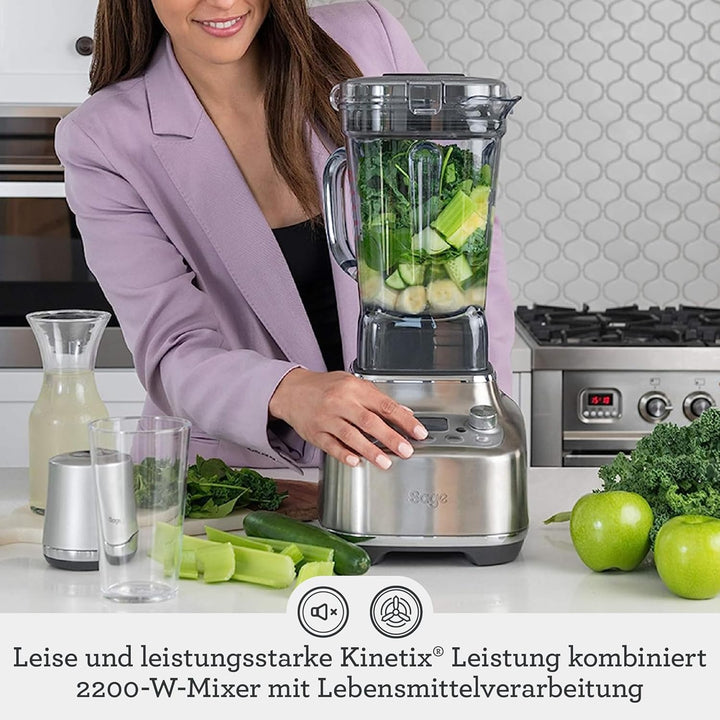 Sage - The Super Q - Standmixer - Ultrastark, Schnell, Leise, 5 One-Touch-Programme, 12 Geschwindigk