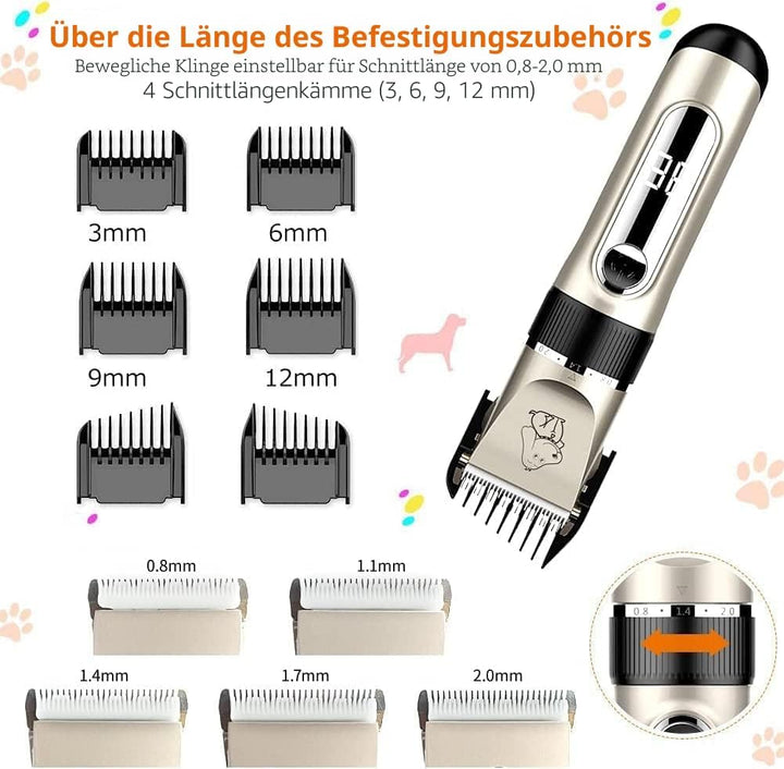 KAEFUYS Schermaschine Hund - IPX7 Wasserdichte Hundeschermaschine Professionelle Tierhaarschneidemas
