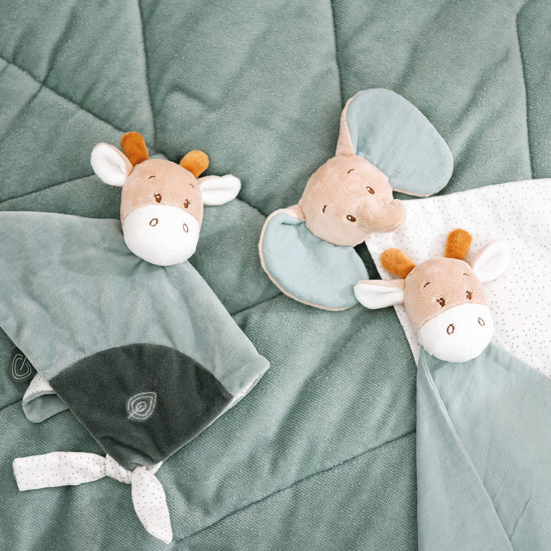 Nattou Schnuffeltuch aus Baumwolle und Polyester (Musselin), Giraffe Luna, Wegbegleiter ab der Gebur