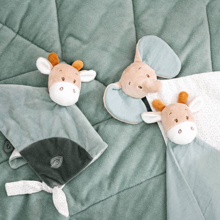 Nattou Schnuffeltuch aus Baumwolle und Polyester (Musselin), Giraffe Luna, Wegbegleiter ab der Gebur
