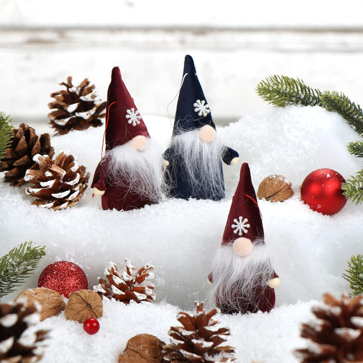 com-four® 12x Premium Weihnachtsmann-Anhänger 12cm - Deko für den Weihnachtsbaum, Christbaum-Figuren
