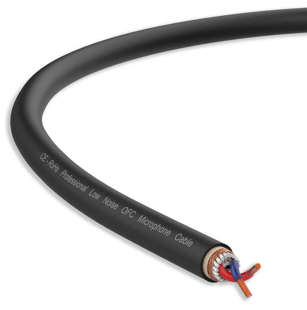 Audibax Silver BSM100 Black Bobina Cable Micrófono Balanceado 100 Metros