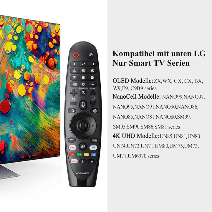 Ersatz Fernbedienung LG Magic Fernbedienung für LG AN-MR20GA AN-MR19BA AN-MR18BA Smart TV 4K Ultra U