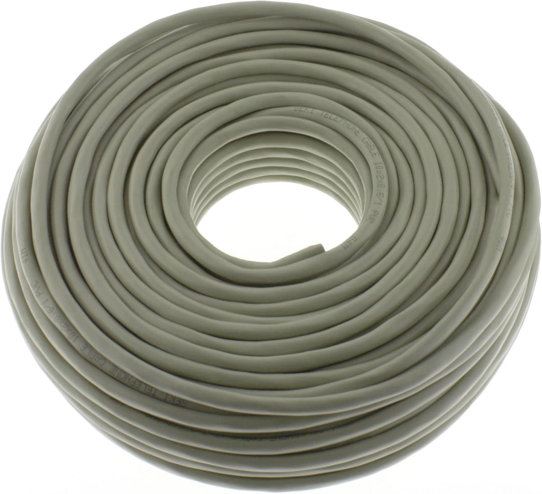 Telefonkabel 10x2x0,6mm J-Y(ST) Y 50m rund für Unterputzmontage, Fernmelde-Installationsleitung 20-a