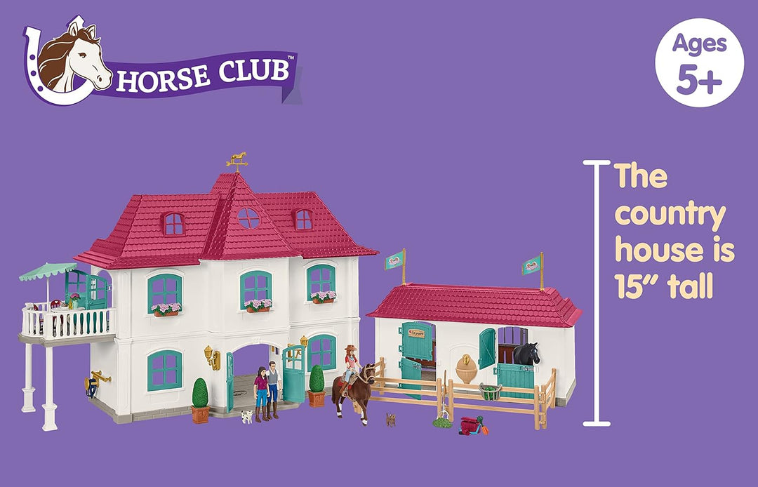 schleich 42551 Horse Club Lakeside Pferdehof, ab 5 Jahren, HORSE CLUB - Spielset, 108 Teile Single a