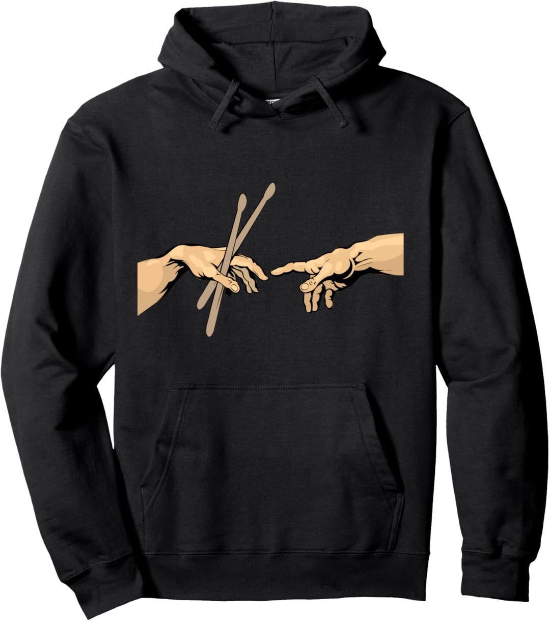 Kreation von Adam Michelangelo Drumsticks Pullover Hoodie