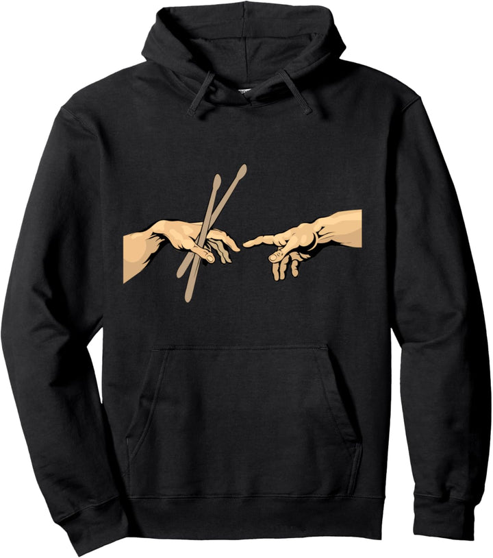 Kreation von Adam Michelangelo Drumsticks Pullover Hoodie