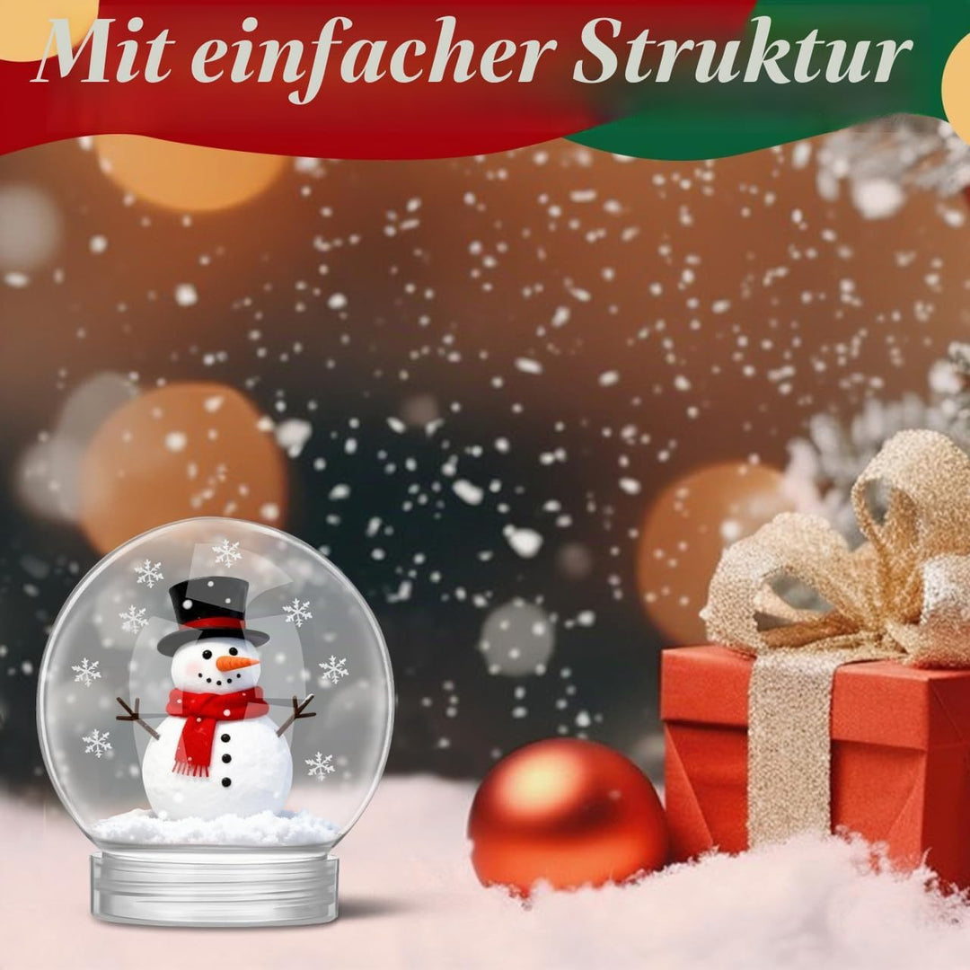 HOMSFOU 10 Stück Weihnachten DIY Schneekugel Requisite Weihnachten DIY Basteln Herstellung DIY Herst