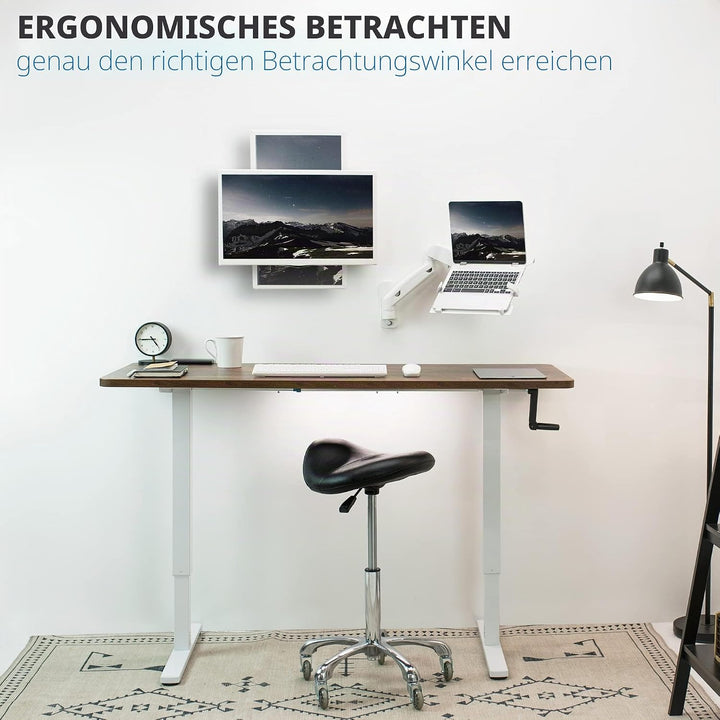 VIVO Wandhalterung für stehende Arbeitsplätze, höhenverstellbar, für 1 Bildschirm mit max. VESA 100