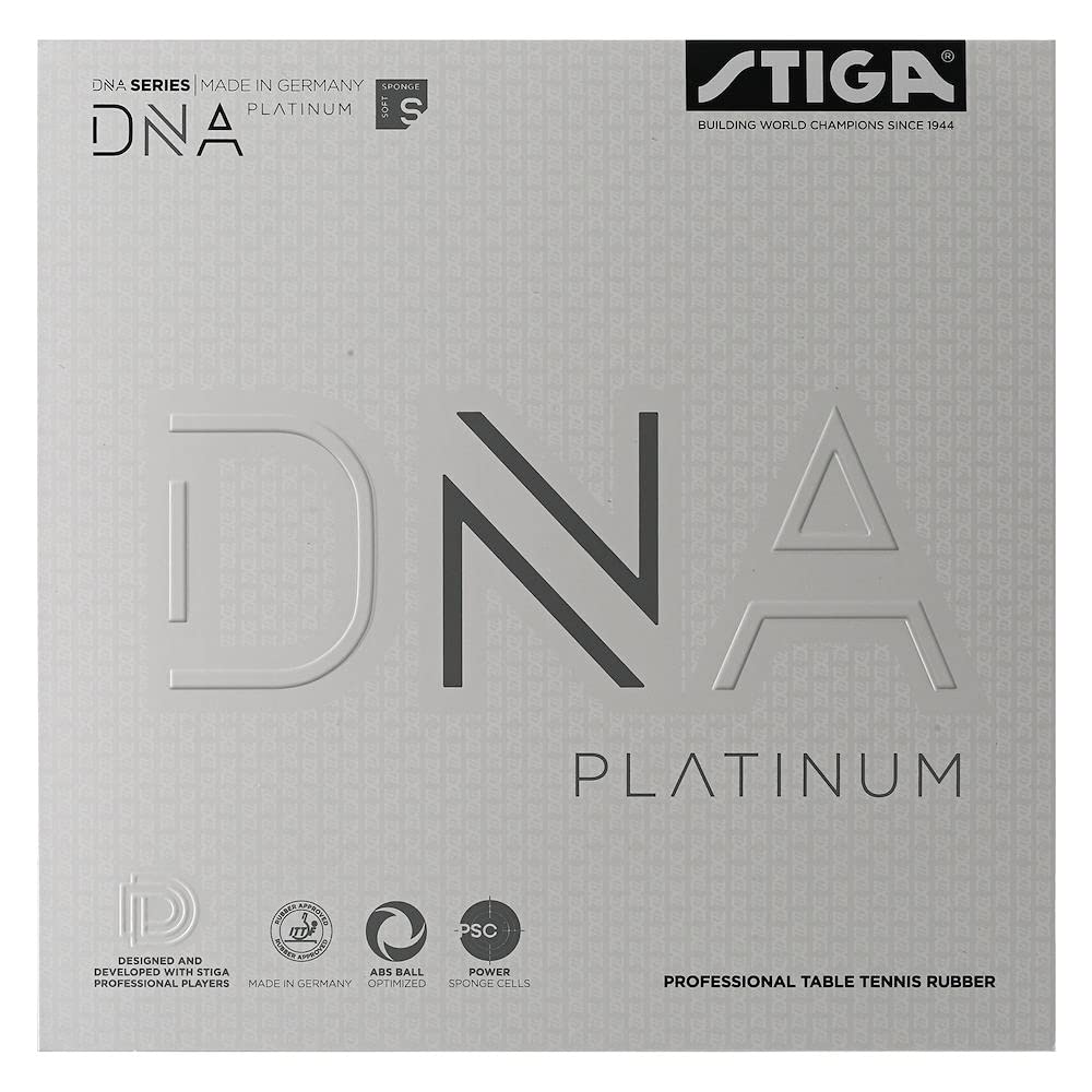 Stiga Unisex-Adult DNA Platinum S Tischtennisbelag 2.1 Rot, 2.1 Rot