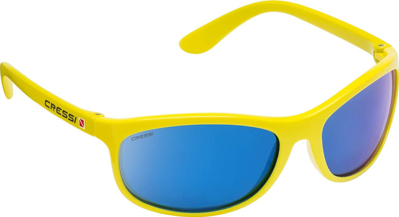 Cressi Unisex Erwachsene Rocker Sonnenbrille Für Sport Gelb-gespiegelte Linsen Blau Schwimmer, Gelb-