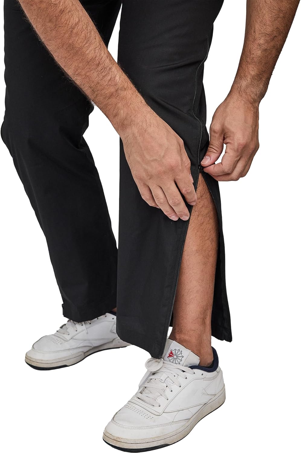 Dobsom Reha Hose Damen und Herren I Jogginghose seitlich zu öffnen I Sporthose Trainingshose mit dur