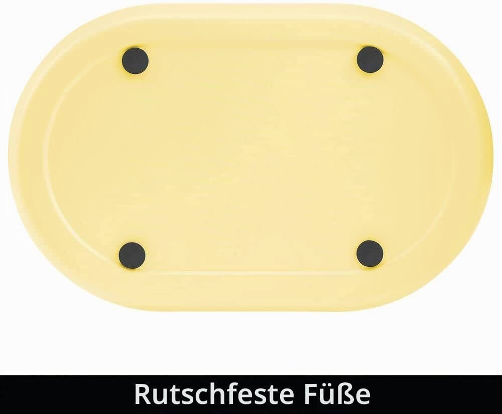 mDesign praktischer Mülleimer – ovaler Abfalleimer für Bad, Büro und Küche mit ausreichend Platz für
