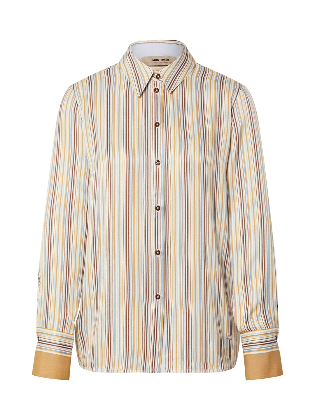 Mos Mosh Damen Bluse Jodie River Shirt hellblau/beige - XL