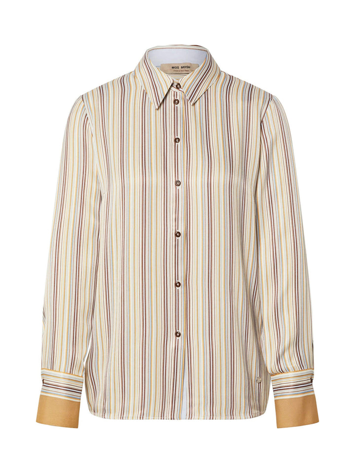 Mos Mosh Damen Bluse Jodie River Shirt hellblau/beige - XL
