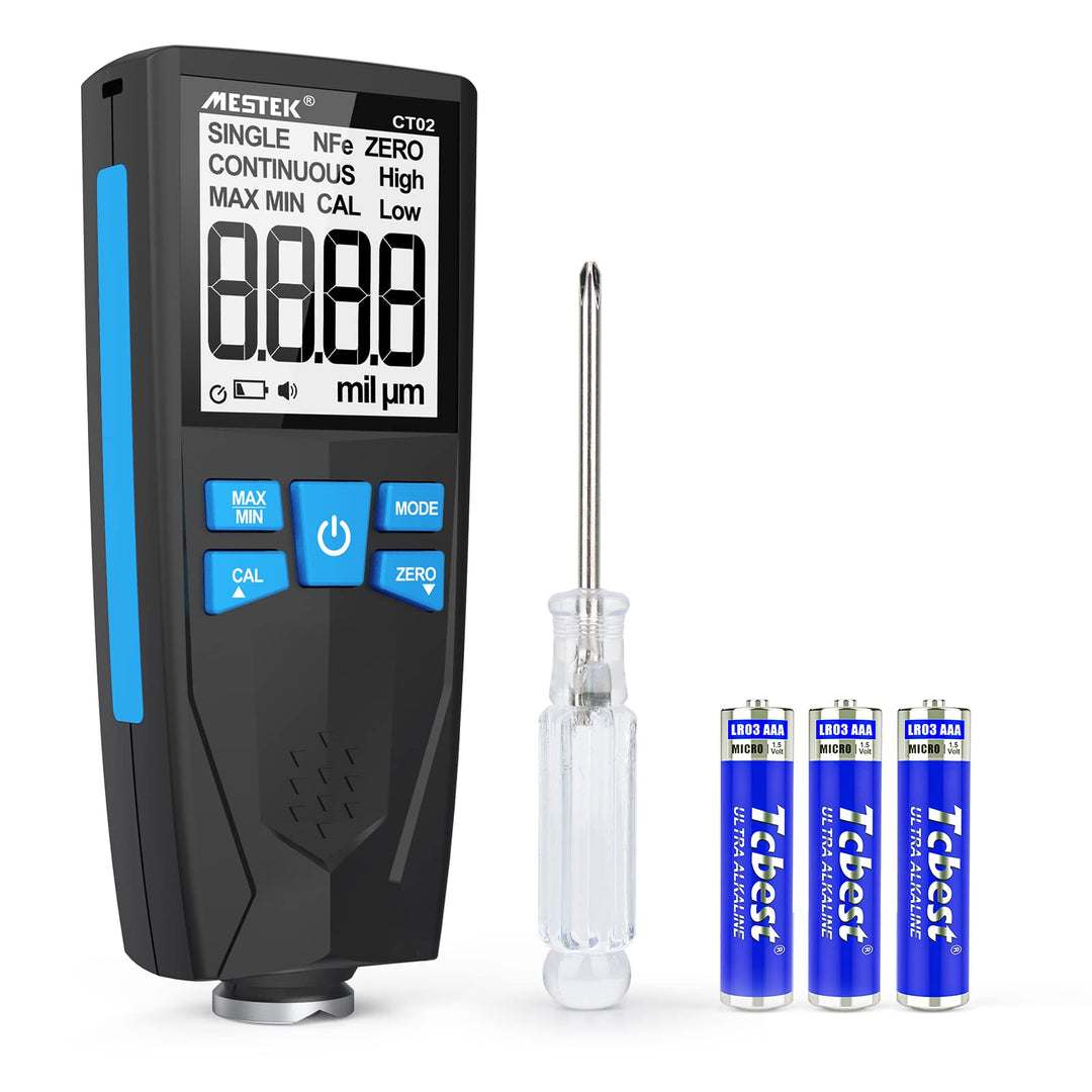 Schichtdickenmessgerät Lackschichtenmesser MESTEK Lacktester 0-1500um mit LCD-Display 2 Messmodi Hoc