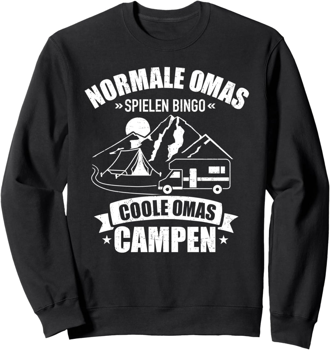 Coole Omas campen Spruch für Camping Oma Sweatshirt