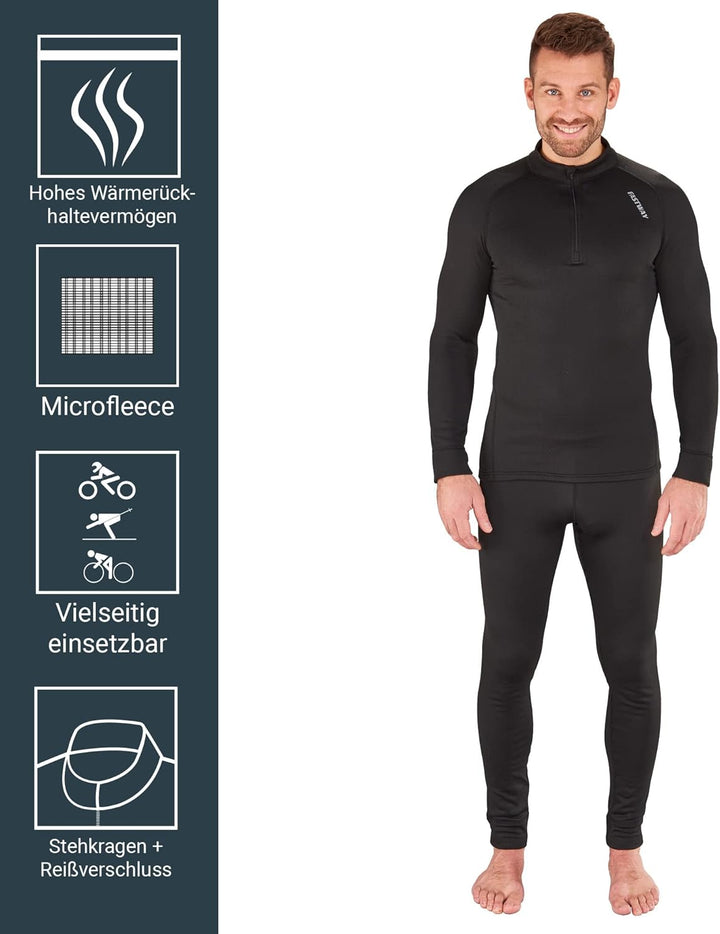 FAST WAY Thermounterwäsche Herren & Damen, Fleece Funktionsunterwäsche, Thermoset mit Thermoshirt &