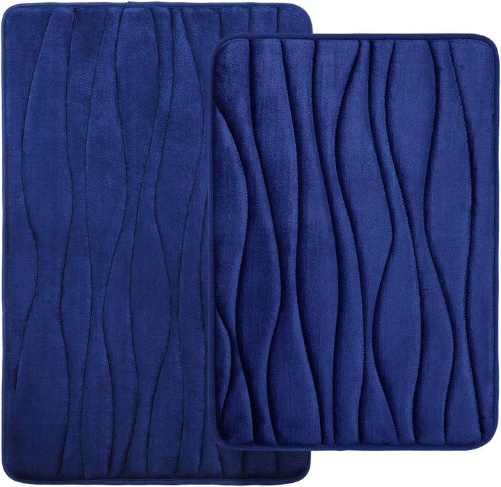 Homaxy Badematten Set 2 teilig Memory Foam Saugfähige Badteppich Set rutschfeste Waschbar Badvorlege
