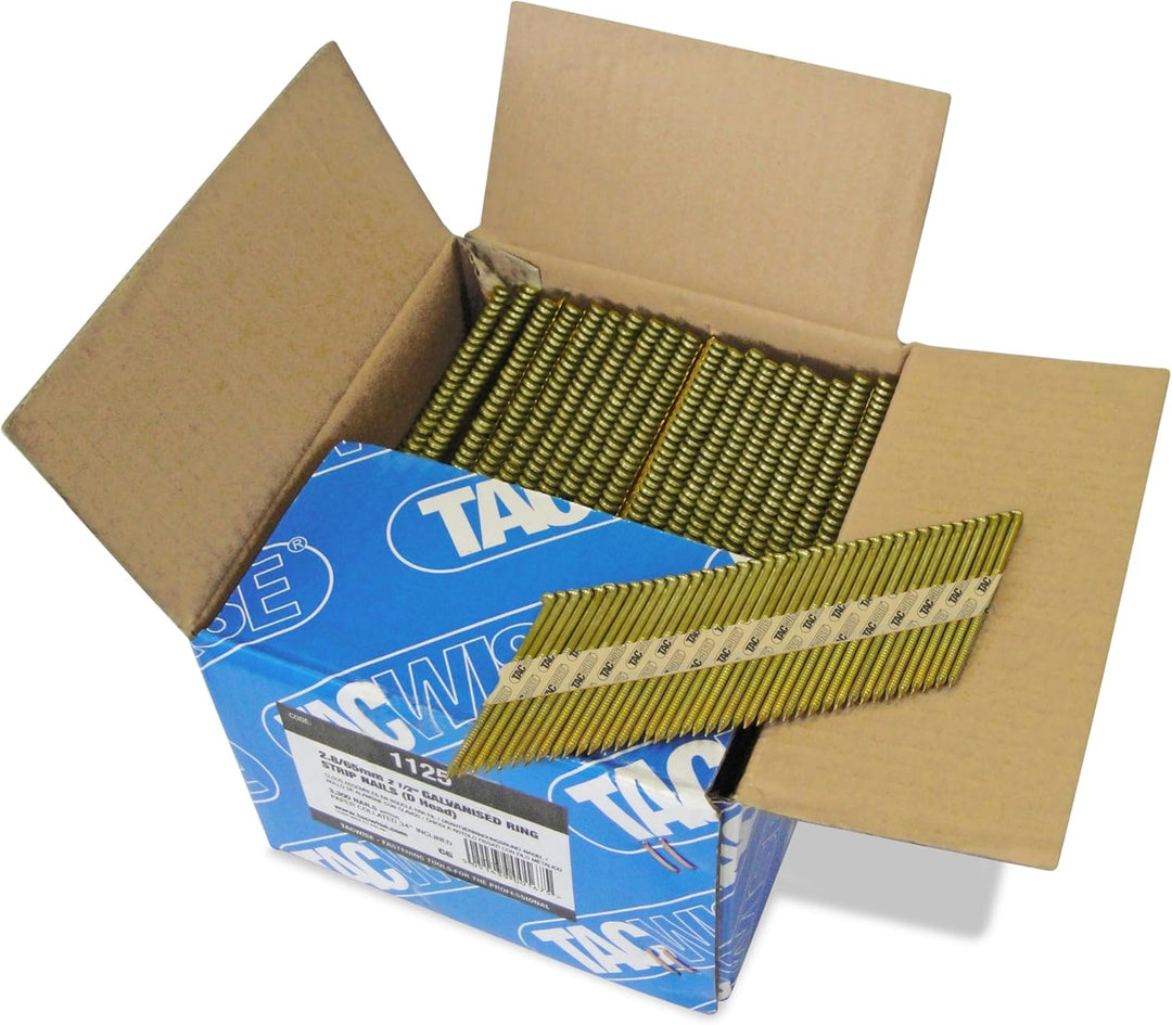 Tacwise 1125 Typ 2,8/65mm verzinkte Streifennägel Ring, 3.300 Stück, Silber