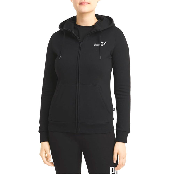 PUMA Damen ESS S Logo Full-Zip Hoodie Pullover S Schwarz, S Schwarz