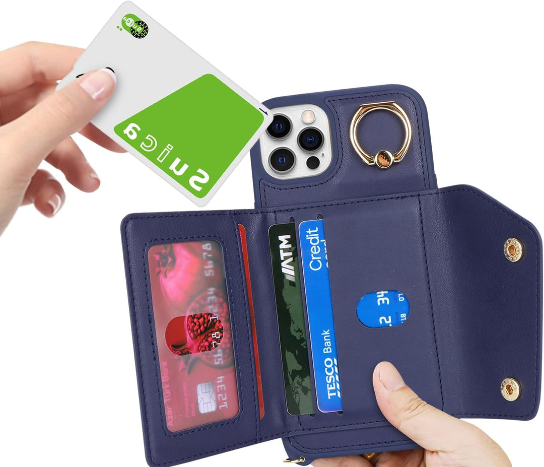 Lipvina Hülle für iPhone 11 Pro Max Hülle mit Band Kartenhalter handyhülle Hülle für iPhone 11 Pro M