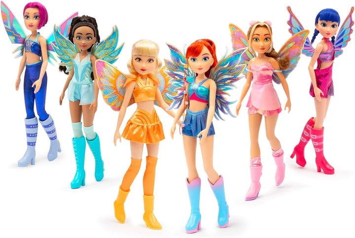 Winx Club Fairy Doll – Flora with Glitter Wings & Articulated Joints – Magical Fairy Transformation