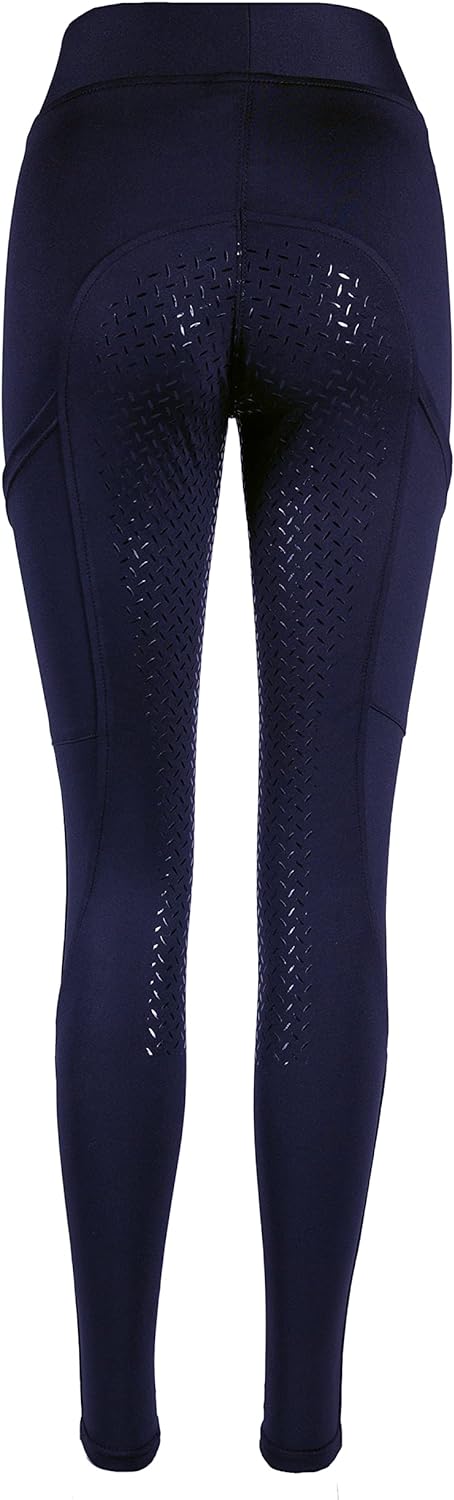 PFIFF 103100 Damen Reitleggings „Selina“ mit Handytasche S Blau, S Blau