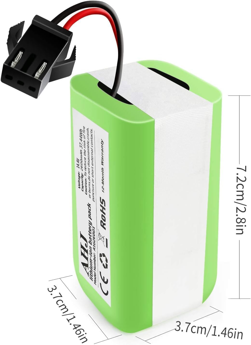 AHJ 14.4V 2600mAh Ersatz-Akku Kompatibel mit Eufy RoboVac 11 11S 11S MAX RoboVac G10 Hybrid RoboVac