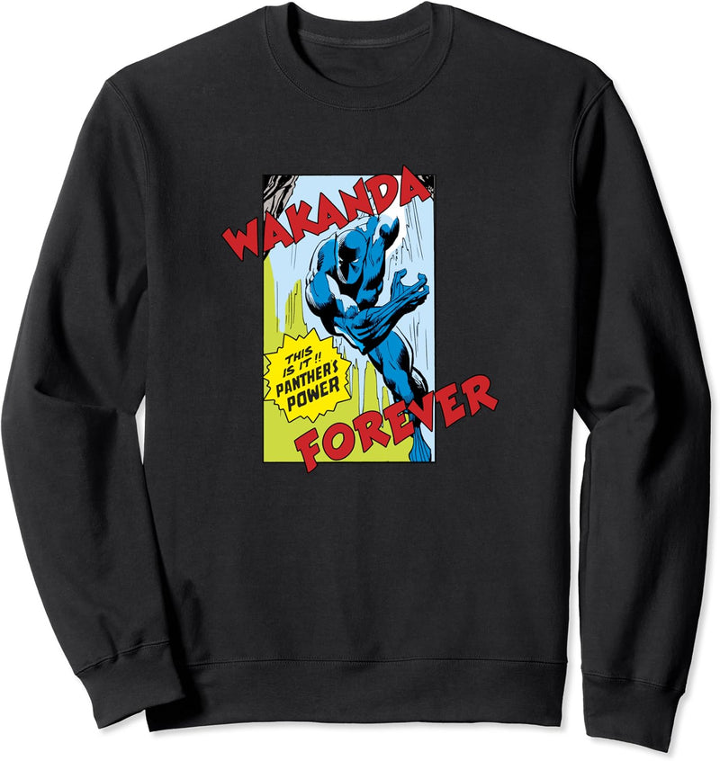 Marvel Black Panther Vintage Comic Poster Sweatshirt