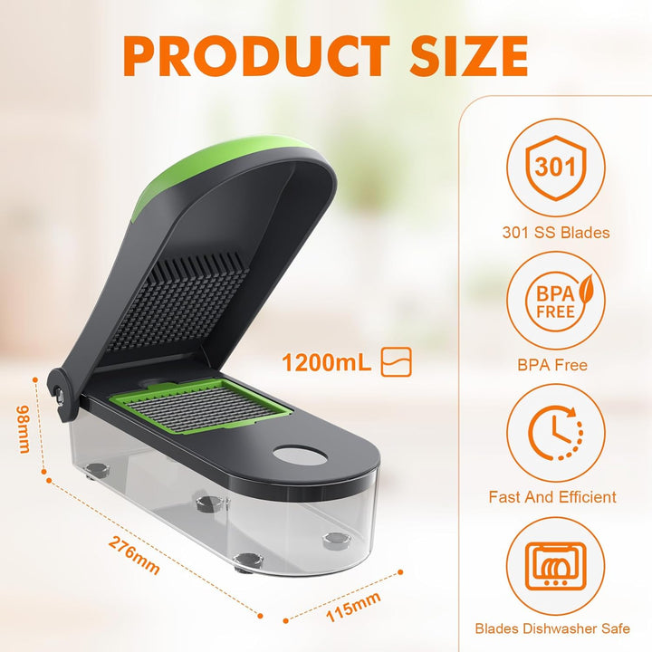 Ibergrif M521 Gemüseschneider, 6 in 1 Vegetable Chopper Multifunktionale, Gemüse Zerkleinerer Würfel