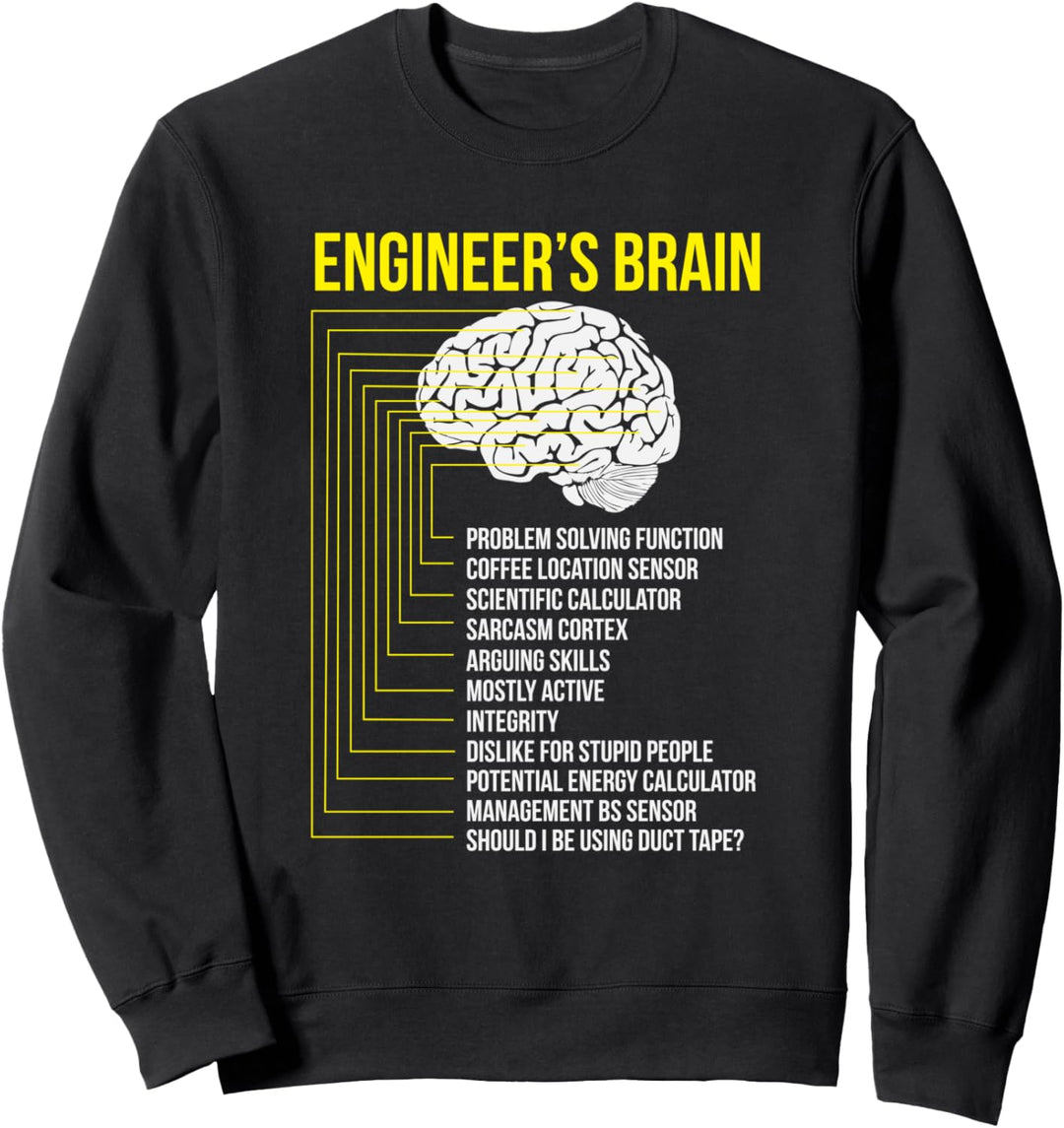 Engineer's Brain Funny Bachelor of Science in Engineering Sweatshirt