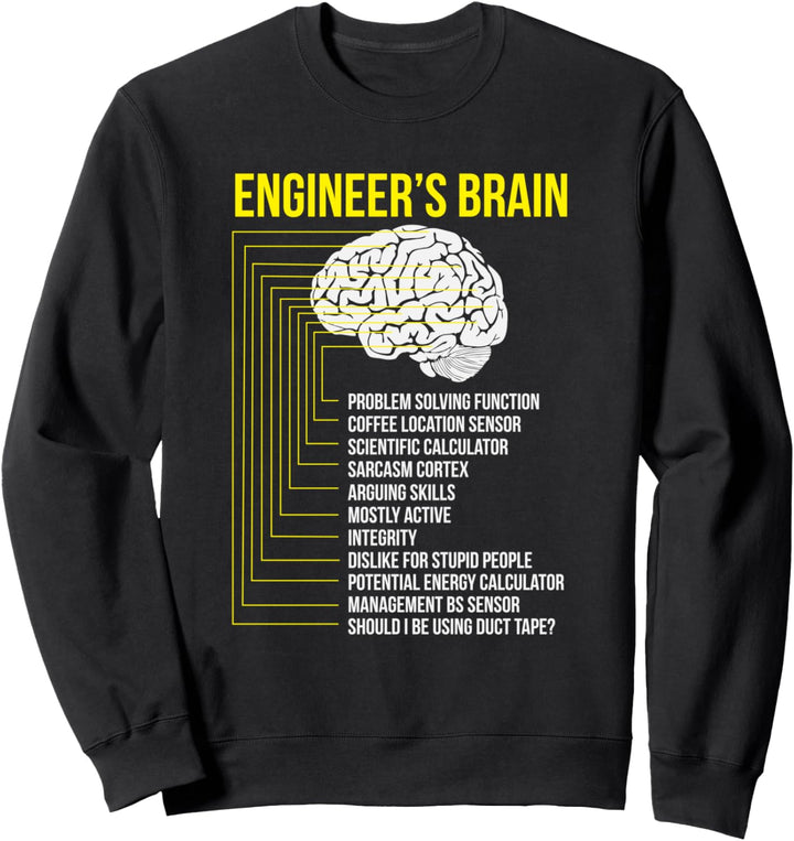 Engineer's Brain Funny Bachelor of Science in Engineering Sweatshirt