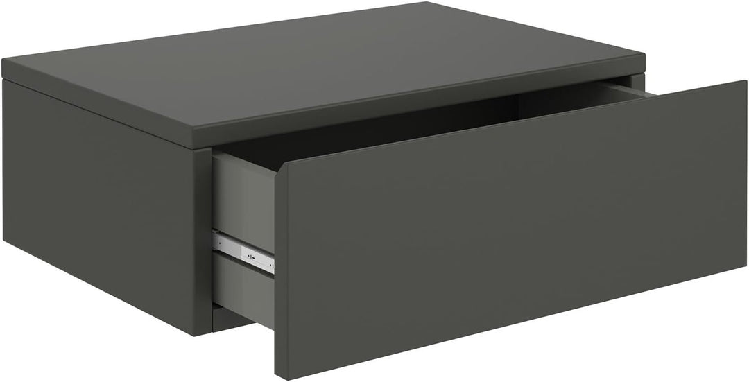 CARO-Möbel Wandregal Anne hängende Nachtkommode Wandboard Nachttisch mit 1 Schublade schwebend, grif