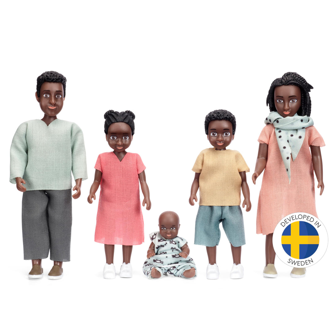 Lundby Puppenhaus Puppen für Puppenhaus Familie - Dunkelhäutige Puppenfamilie Billie - Puppenhaus Bi